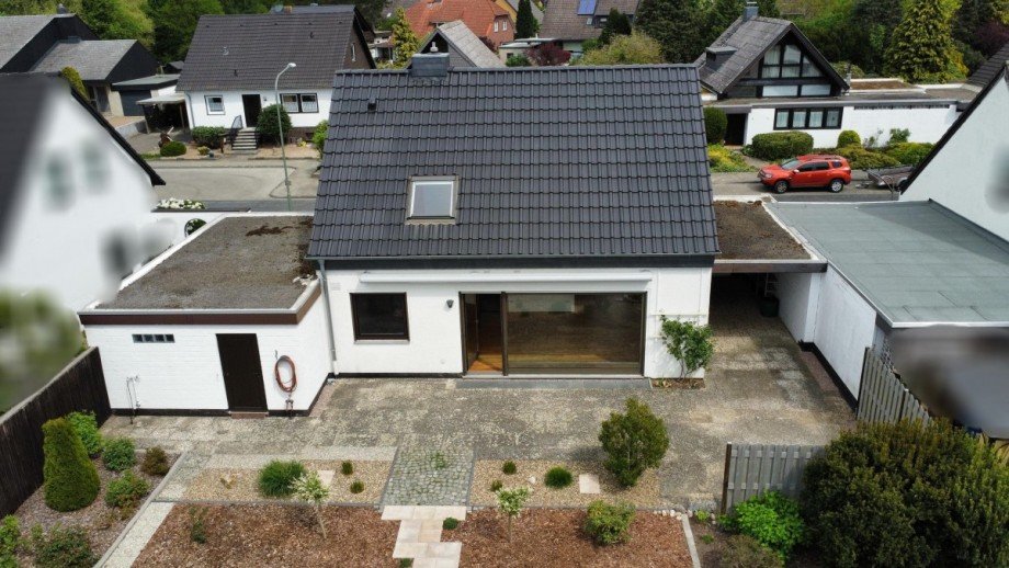 Luftbild Gartenansicht Einfamilienhaus Gifhorn